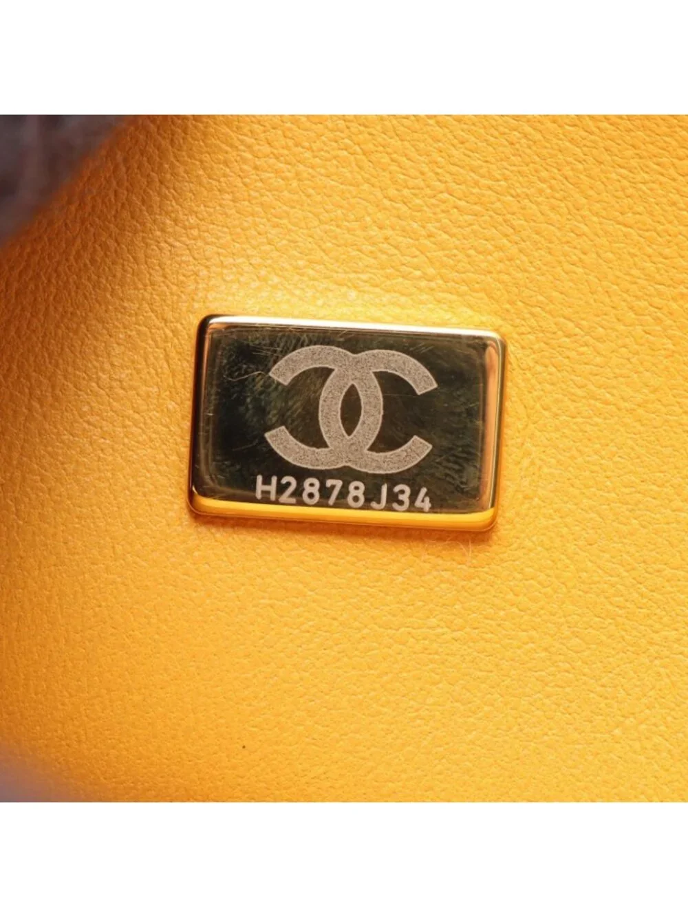 Chanel Shoulder Bag Boy Small Yellow Caviar Leather Chain